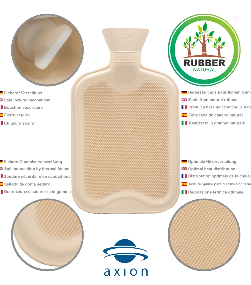 ® Wärmflasche mit Bezug – in blauem Strick mit Herzen (33x20 cm)>axion Outlet