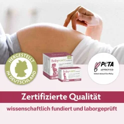 Folsäure Plus OHNE JOD | vegan |  Vitamine ab Kinderwunsch bis Stillzeit|BabyFORTE Hot