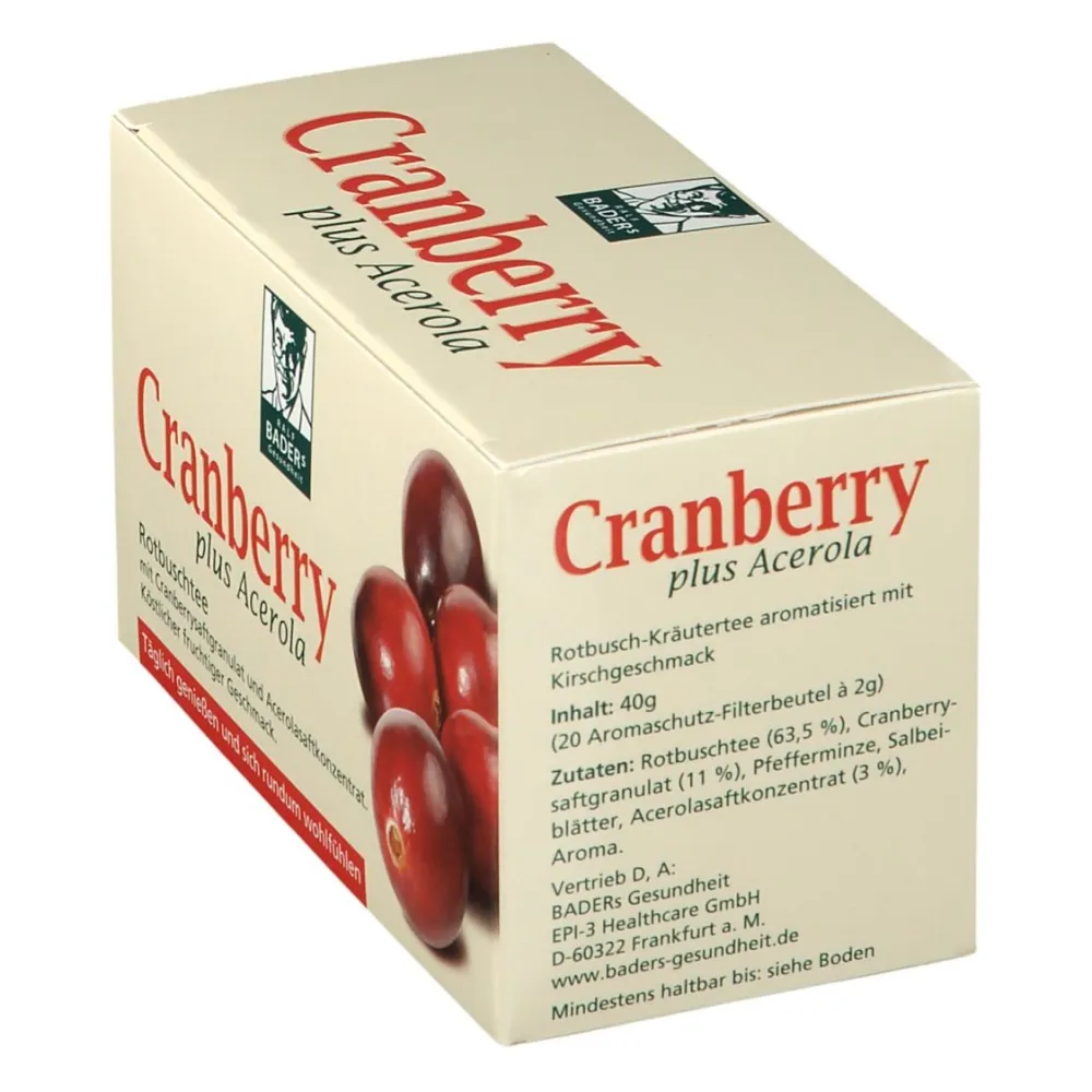 Cranberry Acerola Filterbeutel|BADERs Sale