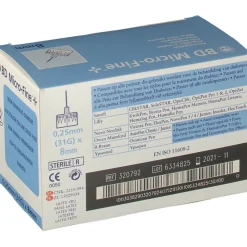 BD MICRO-FINE+ 8 Nadeln 0,25x8 mm><noscript><img width=