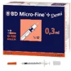 Micro-Fine™+ U 100 Insulinspritzen 0,3 x 8 mm>BD Clearance
