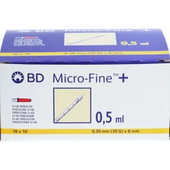 Micro FINE™+ U 40 Insulinspritzen  8 mm><noscript><img width=