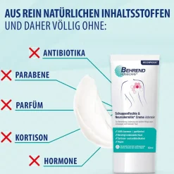 Behrend – Schuppenflechte & Neurodermitis Creme bei geröteter, trockener & schuppiger Haut – Psoriasis & Ekzem Salbe reduziert den Juckreiz & beruhigt entzündete Haut><noscript><img width=