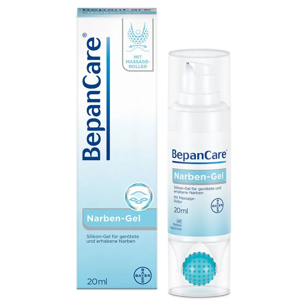 BepanCare Narben-Gel mit Massage-Roller – macht Narben glatter, flacher und weicher> Hot