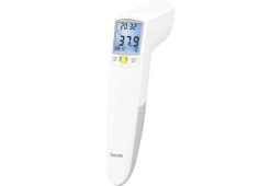 Kontakloses Fieberthermometer weiß FT 100 Temperaturmessung LED-Alarm><noscript><img width=
