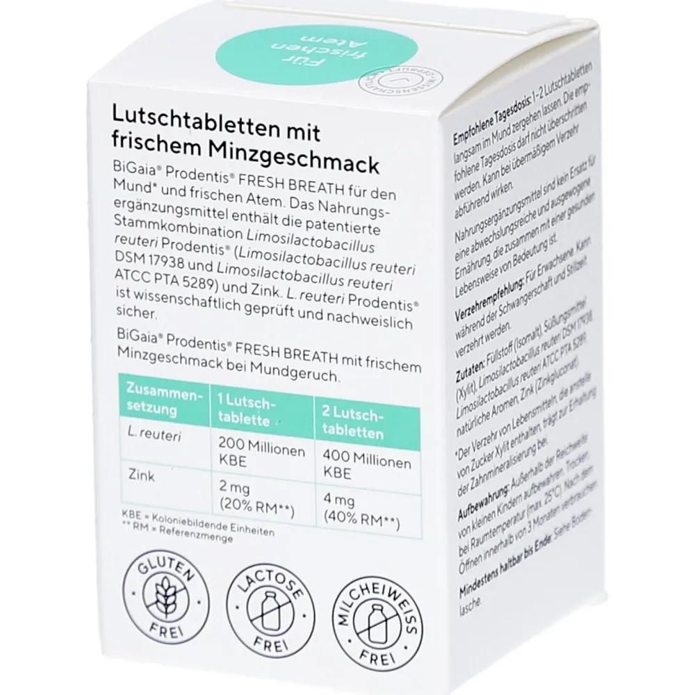 Prodentis® Fresh Breath– Probiotische Lutschtabletten Frische Minze|BiGaia Discount