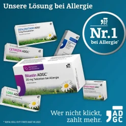 Bilastin ADGC® Allergietablette für schnelle Linderung bei Heuschnupfen|