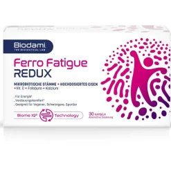 Biodami Ferro Fatigue Redux: Eisen + Vit C + mikrobiotische Stämme bei Müdigkeit> Best