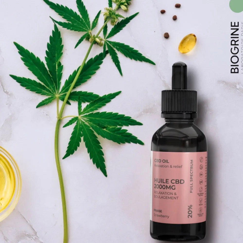 BIOGRINE CBD-ÖL 20 % Erdbeer> Sale