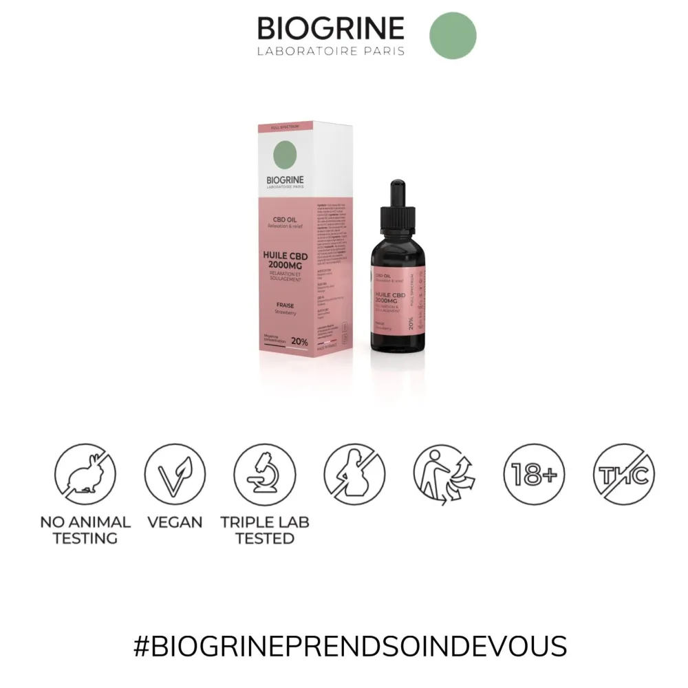 BIOGRINE CBD-ÖL 20 % Erdbeer> Sale