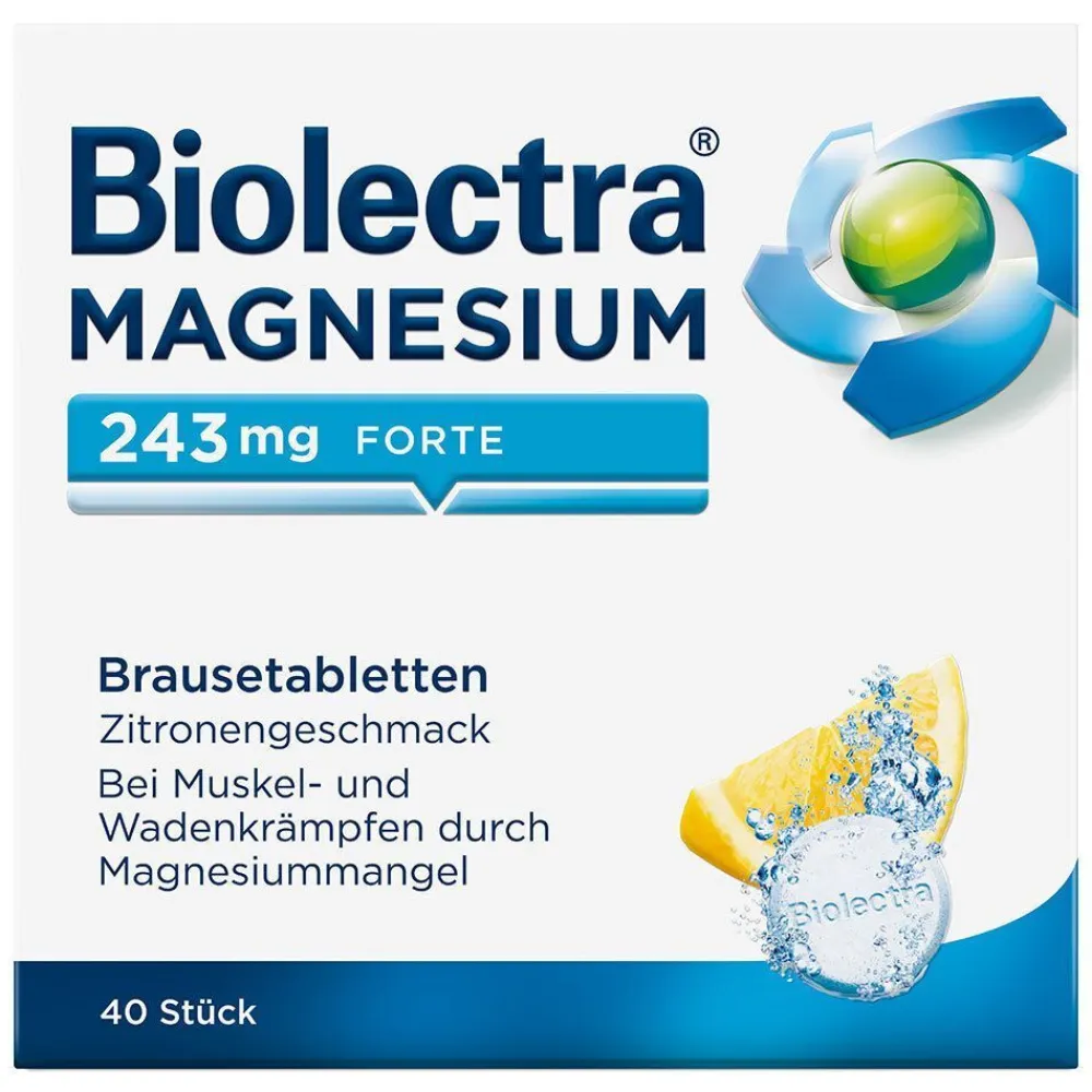 ® Magnesium 243 mg forte Brausetabletten Zitrone>Biolectra Discount