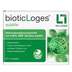 bioticLoges subtilis – 3-fach clever mit Bacillus subtilis, Akazienfasern und Calcium zur natürlichen Unterstützung des Darms| Sale