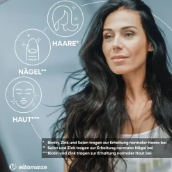 BIOTIN hochdosiert + Zink + Selen, 480 vegane Tabletten>vitamaze
