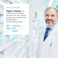 BIOTIN hochdosiert + Zink + Selen, 480 vegane Tabletten><noscript><img width=