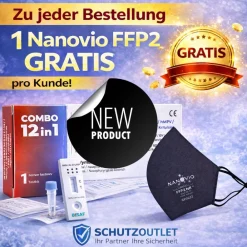 BISAF 12in1 Test COVID‑19, Influenza, RSV, ADV, hMPV, RhV, hPIV, MP, LP, Pneumokokken, Keuchhusten| Sale