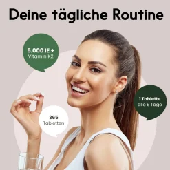 Bloom Naturals Vitamin D3 K2 Tabletten 5000 IE| Online