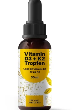 Bloom Naturals Vitamin D3 K2 Tropfen 1000 IE| Outlet