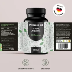 Bloom Naturals Vitamin D3 Tabletten 20000 IE| Discount