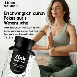 Bloom Naturals Zink Tabletten 25mg| Hot