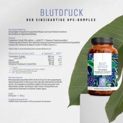 Blutdruck OPC Komplex Traubenkern Extrakt 90 vegane Kapseln hochdosiert Q10 ®><noscript><img width=