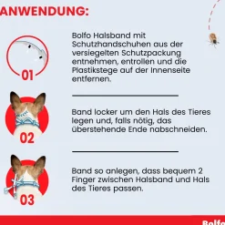 Bolfo Floh- und Zeckenschutzband für Katzen und kleine Hunde, wirkt bis zu 4 Monate gegen Flöhe und bis zu 10 Wochen gegen Zecken, Länge ca. 35 cm><noscript><img width=
