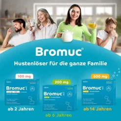Bromuc akut 600 mg Hustenlöser - Verflüssigt zähen Schleim und erleichtert das Abhusten><noscript><img width=