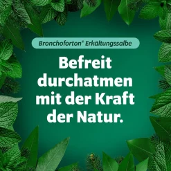 Bronchoforton® Salbe – Erkältungssalbe mit rein pflanzlichen Wirkstoffen. Löst zähen Schleim, erleichtert das Abhusten; mit Eukalyptus-, Fichtennadel- und Pfefferminzöl><noscript><img width=