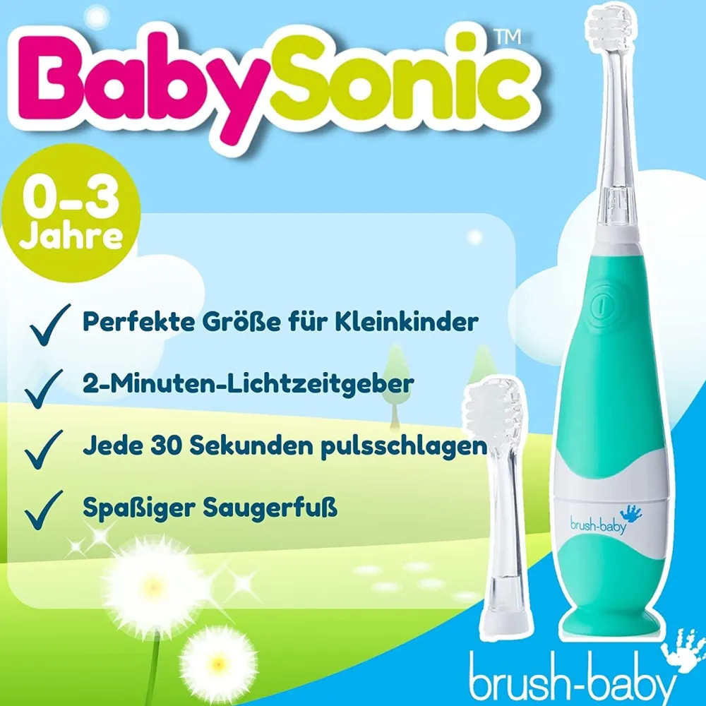Brush Baby BabySonic Elektrische Zahnbürste für Kleinkinder und Kleinkinder im Alter von 0-3 Jahren| Hot