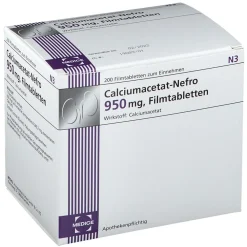 Calciumacetat-Nefro 950 mg> Clearance