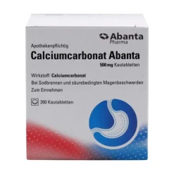 Calciumcarbonat Abanta 500 mg Kautabletten|