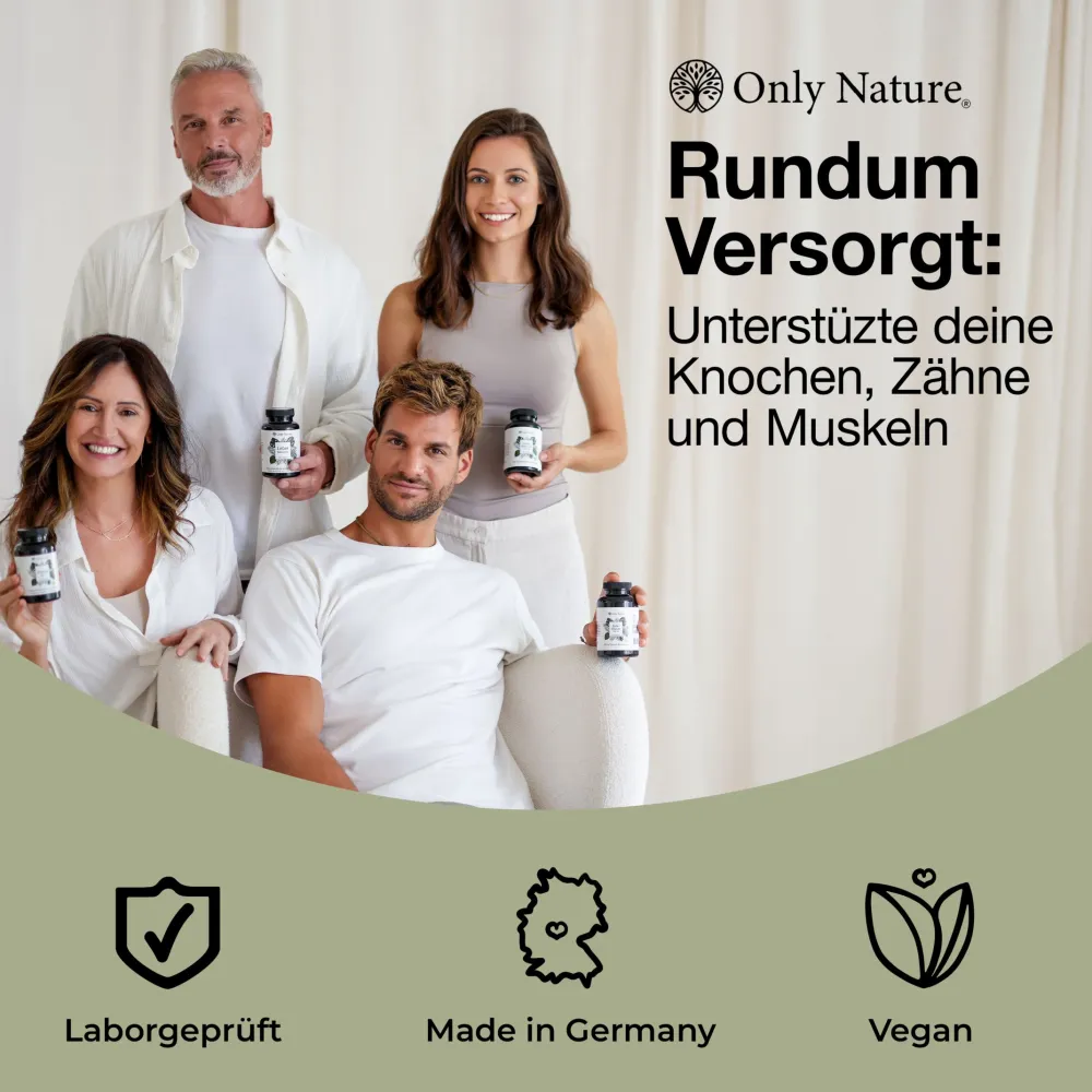 Calcium Tabletten (365 Stück) mit 800 mg pro Tagesdosis - 100% Vegan & ohne Zusätze - Kalzium> Hot