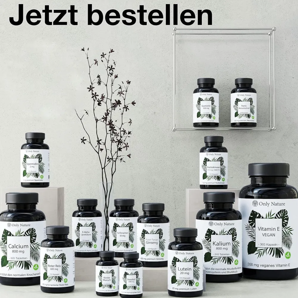 Calcium Tabletten (365 Stück) mit 800 mg pro Tagesdosis - 100% Vegan & ohne Zusätze - Kalzium> Hot