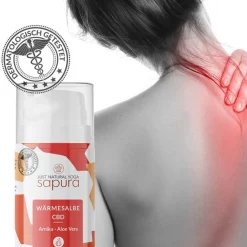 Cannabis CBD Gel 250mg * Wärmende CBD Salbe extra stark * Dermatologisch geprüft & zertifiziert|sapura Clearance