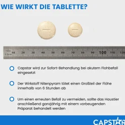 Capstar Tabletten gegen Flöhe für Katzen und kleine Hunde bis 11 kg, 6 Tabletten in einer Packung><noscript><img width=