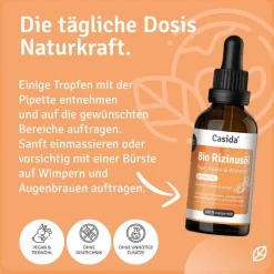 ® Rizinusöl kaltgepresst Bio - Haute, Haare & Wimpern|Casida
