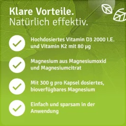 Vitamin D3 K2 Magnesium Kapseln 2000 I.E. – hochdosiertes D3, K2 & Magnesium><noscript><img width=