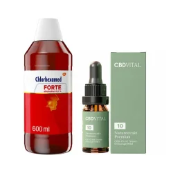 CBD VITAL Naturextrakt Premium Öl 10 % + Chlorhexamed® FORTE alkoholfrei 0,2%> Discount