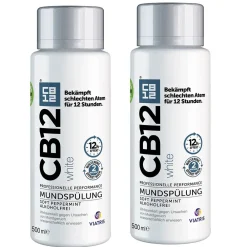 White Mundspülung: Mundwasser für weißere Zähne und frischen Atem, mit Zinkacetat & Chlorhexidin|CB12