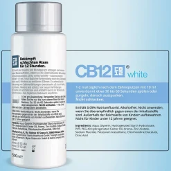 White Mundspülung: Mundwasser für weißere Zähne und frischen Atem, mit Zinkacetat & Chlorhexidin|CB12