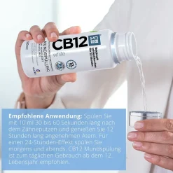 White Mundspülung: Mundwasser für weißere Zähne und frischen Atem, mit Zinkacetat & Chlorhexidin|CB12