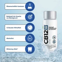 White Mundspülung: Mundwasser für weißere Zähne und frischen Atem, mit Zinkacetat & Chlorhexidin|CB12