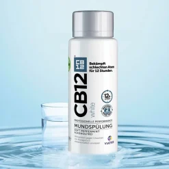 White Mundspülung: Mundwasser für weißere Zähne und frischen Atem, mit Zinkacetat & Chlorhexidin|CB12 Hot