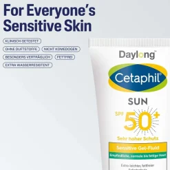 SUN Sensitive Gel-Fluid SPF 50+ Extra-leichter Sonnenschutz Gesicht|Cetaphil Clearance