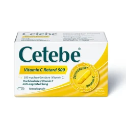 ® Vitamin C Retard 500 Arzneimittel, hochdosiertes Vitamin C mit Langzeitwirkung,|Cetebe Clearance