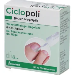 gegen Nagelpilz Nagellack Doppelpack 2x 6,6 ml|Ciclopoli Discount