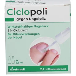 gegen Nagelpilz Nagellack Doppelpack 2x 6,6 ml|Ciclopoli Discount