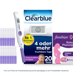 Ovulationstest fortschrittlich & digital + FEMIBION 0 Babyplanung|Clearblue Hot