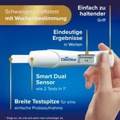 FRÜHE ERKENNUNG + MIT WOCHENBESTIMMUNG Kombipack|Clearblue Schwangerschaftstest Discount
