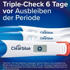 Schwangerschaftstest Triple Check Ultra Früh>Clearblue Hot