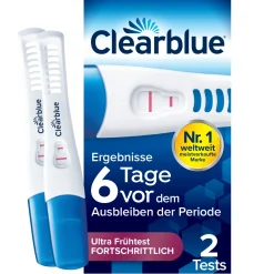 Schwangerschaftstest 6 Tage vorher 2 Hormone>Clearblue